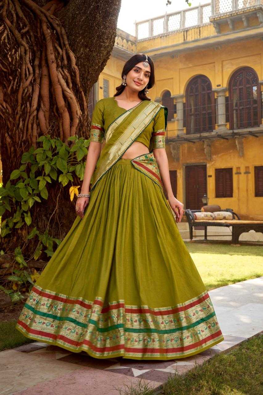 Ynf Chanderi Soft KESH134 1903 Lehengas Festive Collections Wholesale Traditional Lehenga Paithani Lehenga Gudi Padwa Collections Manufacturer- Kapda Export