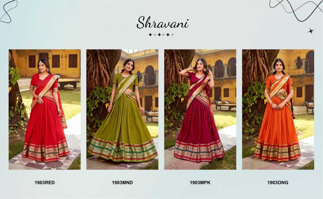 Ynf Chanderi Soft KESH134 1903 Lehengas Festive Collections Wholesale Traditional Lehenga Paithani Lehenga Gudi Padwa Collections Manufacturer- Kapda Export