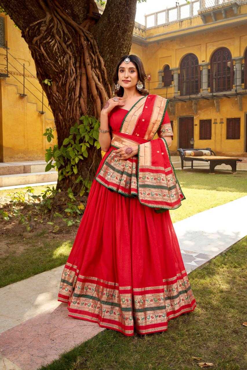 Ynf Chanderi Soft KESH134 1903 Lehengas Festive Collections Wholesale Traditional Lehenga Paithani Lehenga Gudi Padwa Collections Manufacturer- Kapda Export