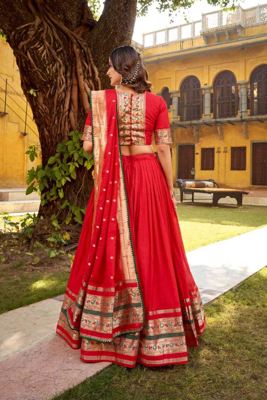 Ynf Chanderi Soft KESH134 1903 Lehengas Festive Collections Wholesale Traditional Lehenga Paithani Lehenga Gudi Padwa Collections Manufacturer- Kapda Export