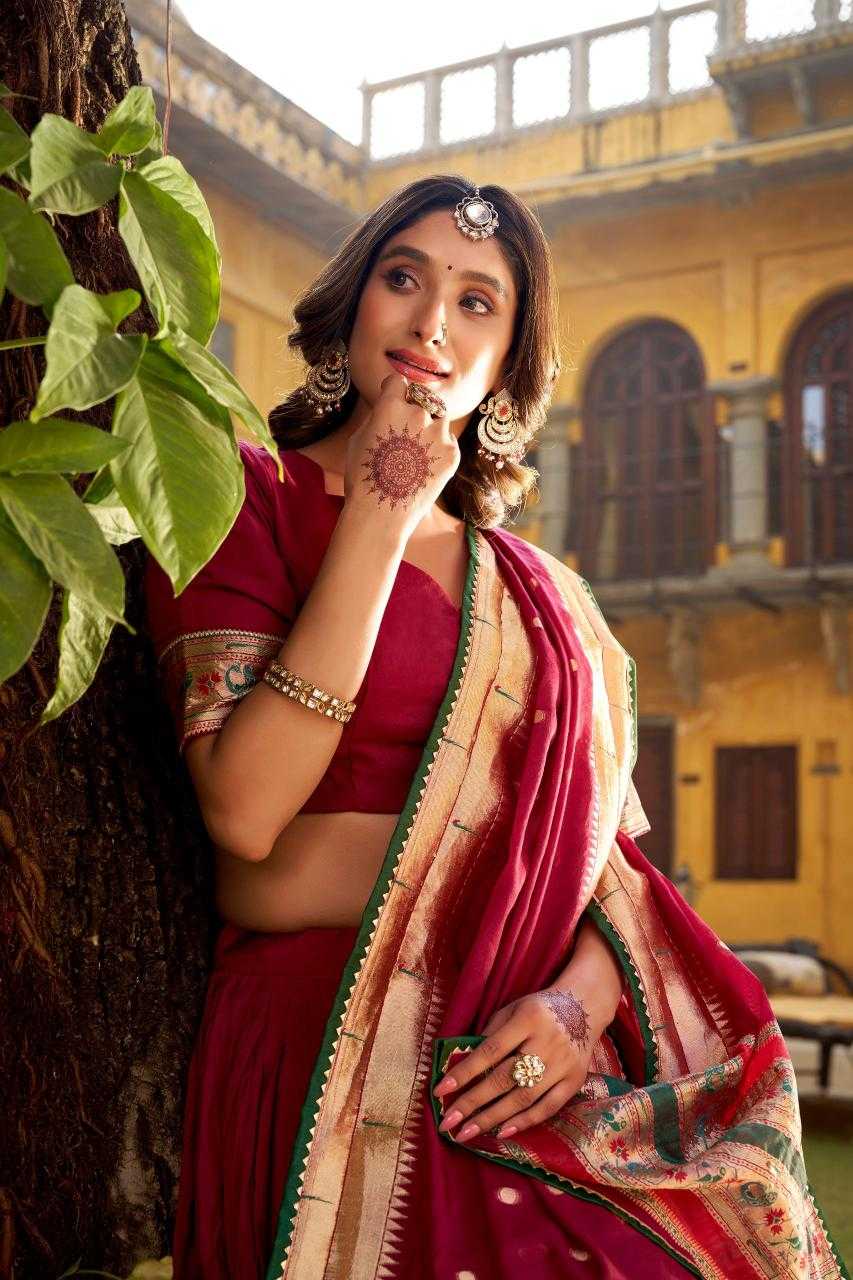 Ynf Chanderi Soft KESH134 1903 Lehengas Festive Collections Wholesale Traditional Lehenga Paithani Lehenga Gudi Padwa Collections Manufacturer- Kapda Export