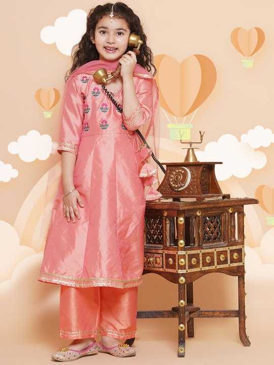 Ynf Chanderi Soft KESH642 032 Kids Wear Wholesale Kids Traditional Outfits Kids Kurta Pajama Kids Festive Wear Manufacturer- Kapda Export