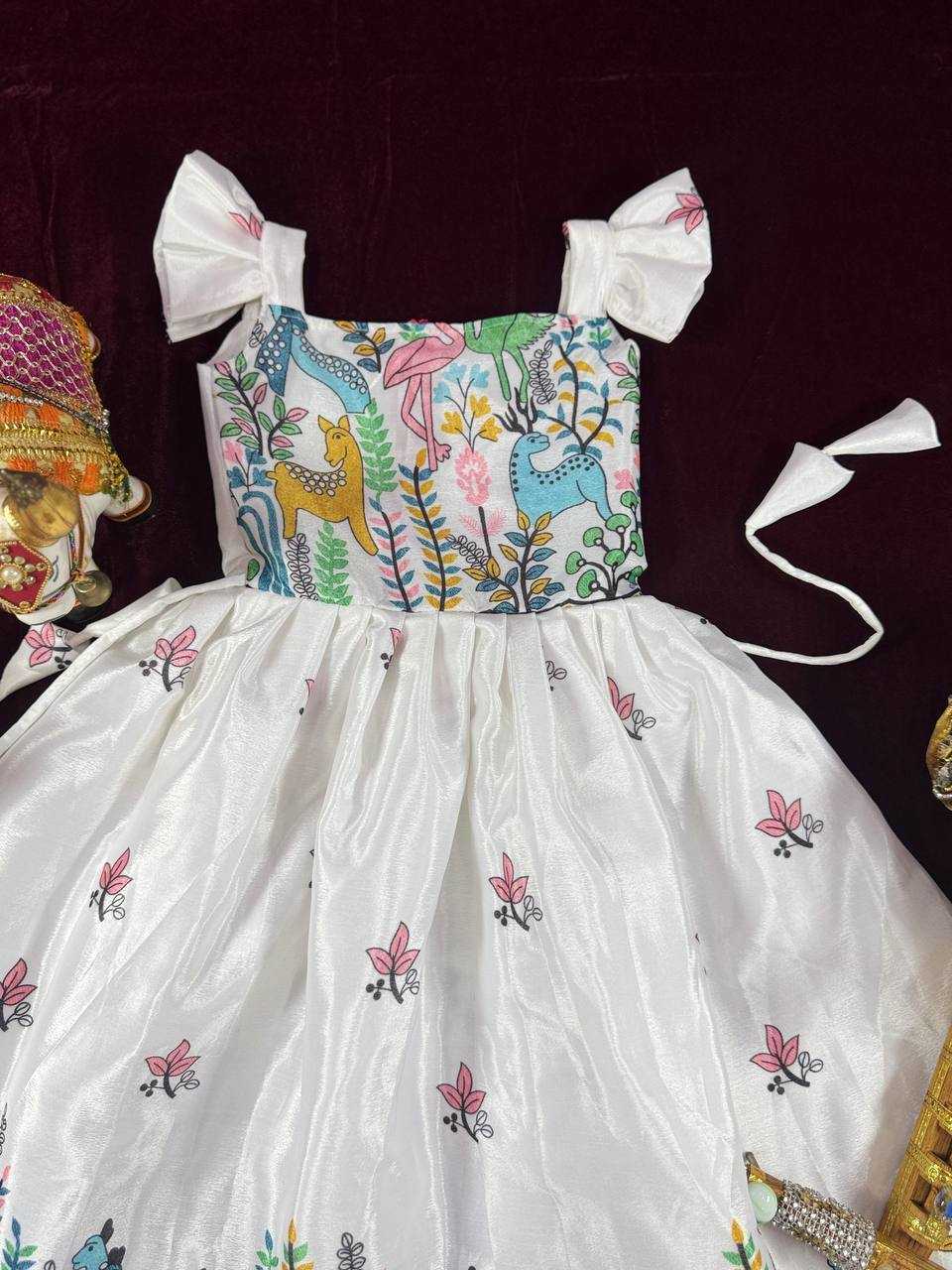 Ynf Chinon KESH642 046 Kids Wear Wholesale Kids Gown Ethnic Dresses For Kids Kids Ethnic Gowns Manufacturer- Kapda Export