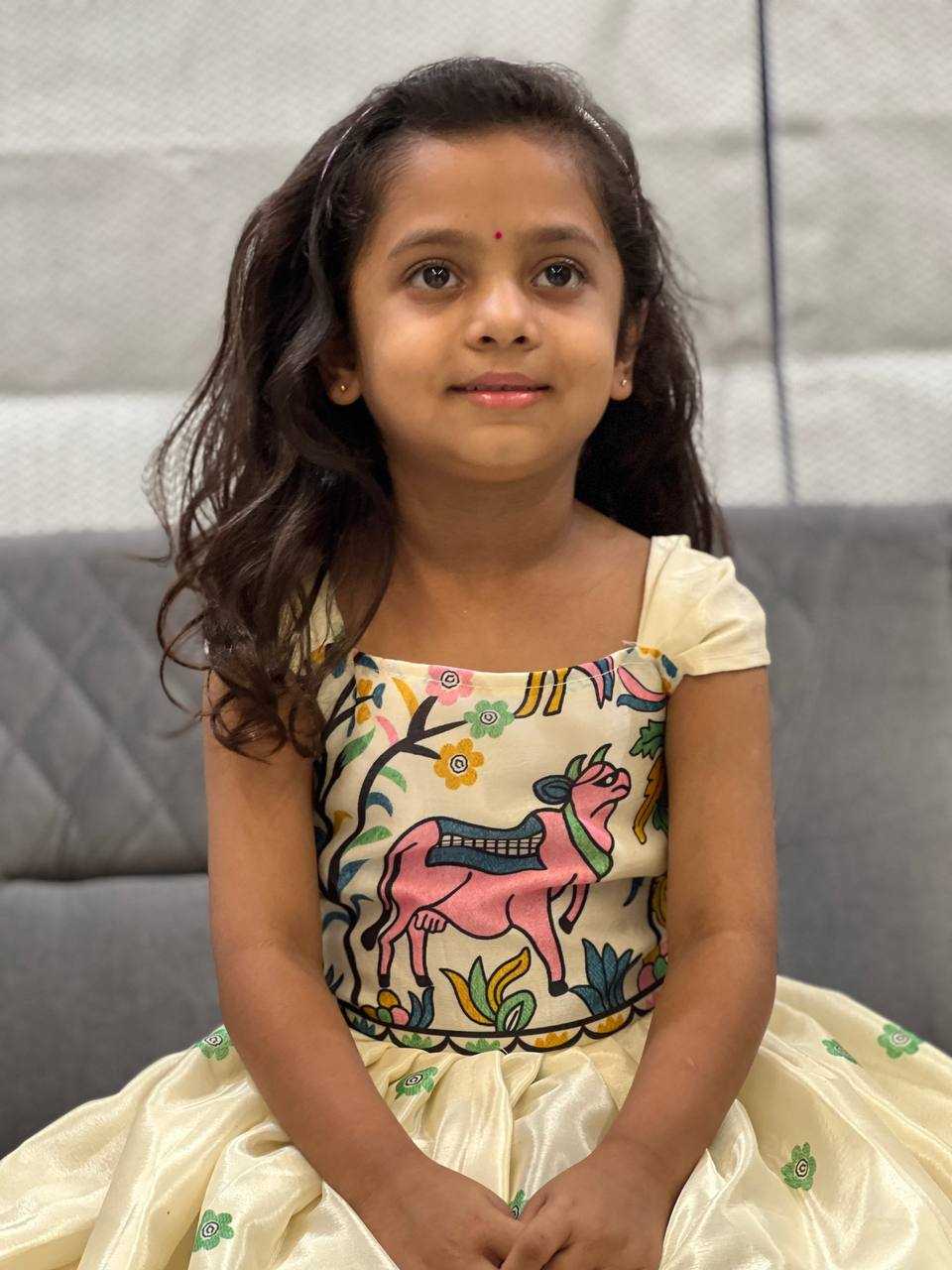 Ynf Chinon KESH642 046 Kids Wear Wholesale Kids Gown Ethnic Dresses For Kids Kids Ethnic Gowns Manufacturer- Kapda Export