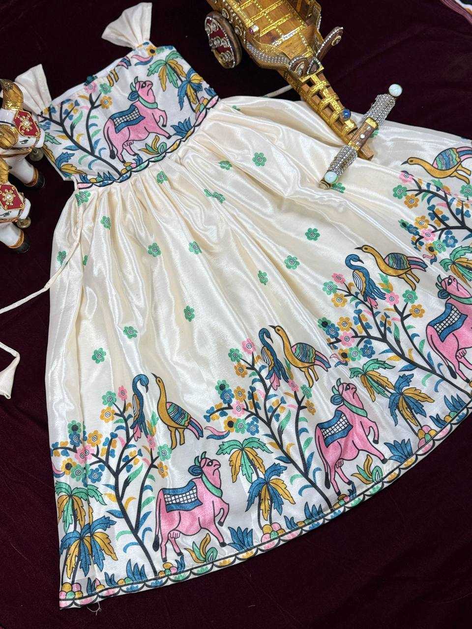 Ynf Chinon KESH642 046 Kids Wear Wholesale Kids Gown Ethnic Dresses For Kids Kids Ethnic Gowns Manufacturer- Kapda Export