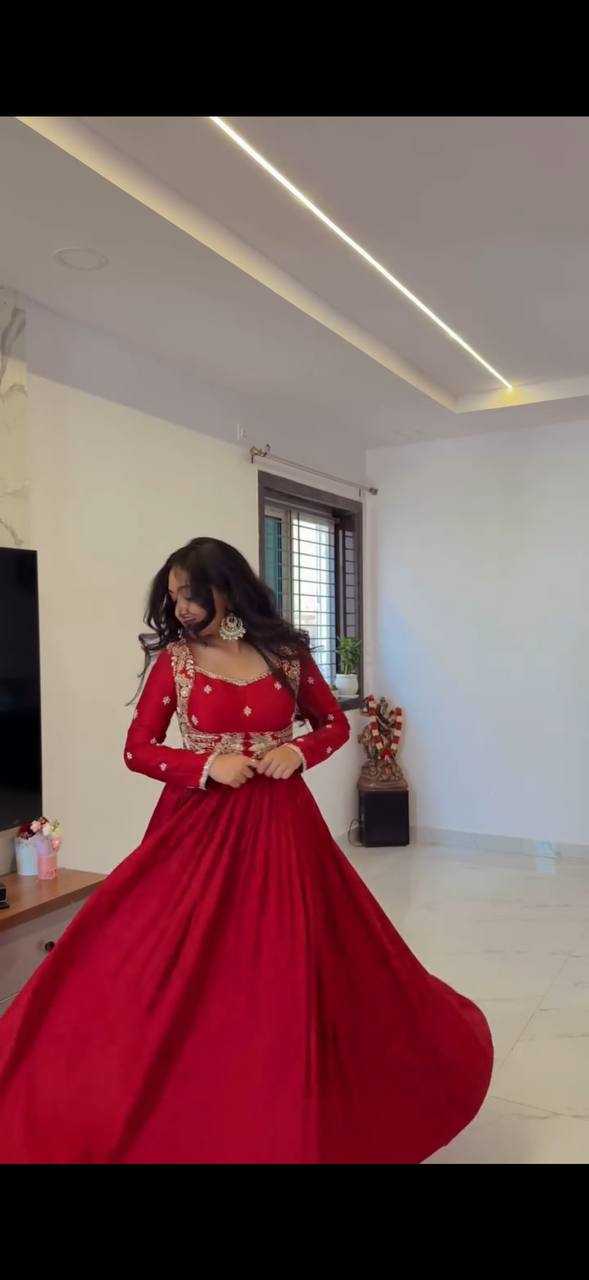 Ynf Chinon RIN162 5950 Suits & Dresses Wedding Collections Wholesale Ladies Salwar Suits Party wear suits Red Salwar Suit Manufacturer- Kapda Export