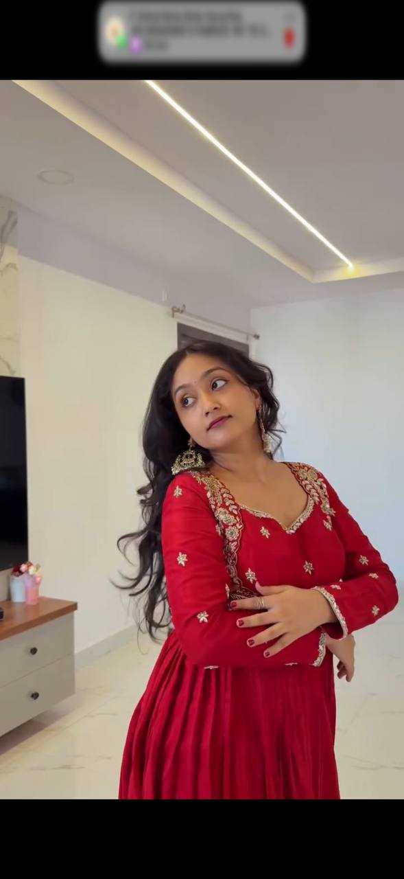 Ynf Chinon RIN162 5950 Suits & Dresses Wedding Collections Wholesale Ladies Salwar Suits Party wear suits Red Salwar Suit Manufacturer- Kapda Export