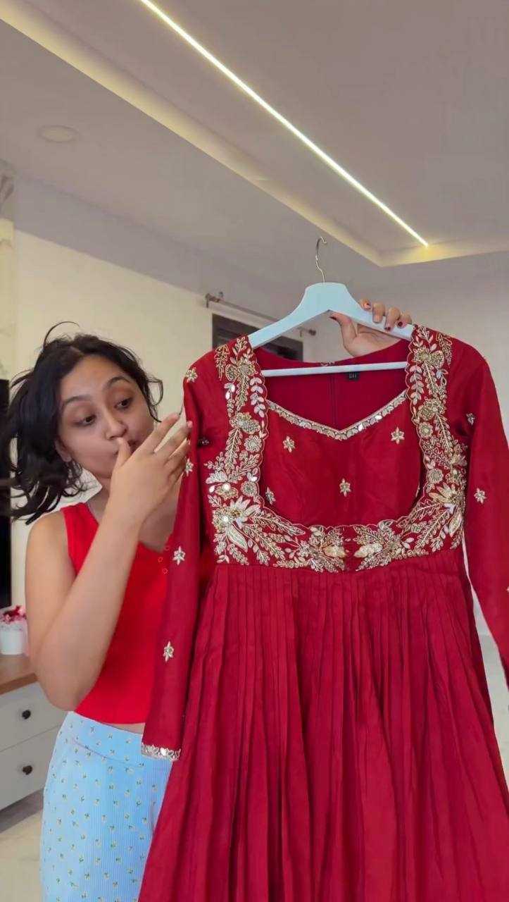 Ynf Chinon RIN162 5950 Suits & Dresses Wedding Collections Wholesale Ladies Salwar Suits Party wear suits Red Salwar Suit Manufacturer- Kapda Export