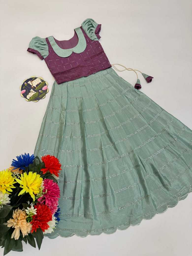 Ynf Chinon RIN235 Mukiesh Kids Wear Wholesale Kids Lehenga Girls Cotton Frocks Kids Designer Frock Manufacturer- Kapda Export