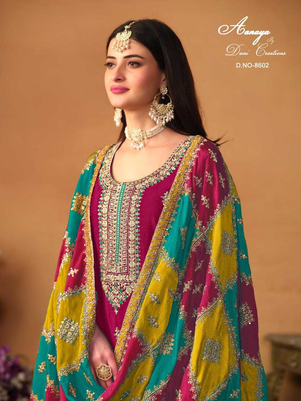 Ynf Chinon Silk KESH530 AANAYA VOL 186 Suits & Dresses Wholesale Embroidery Suits Patiala Suits Party wear suits Manufacturer- Kapda Export