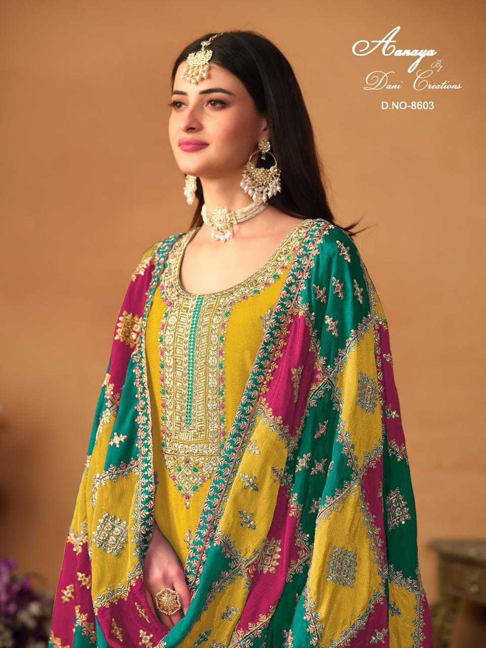 Ynf Chinon Silk KESH530 AANAYA VOL 186 Suits & Dresses Wholesale Embroidery Suits Patiala Suits Party wear suits Manufacturer- Kapda Export