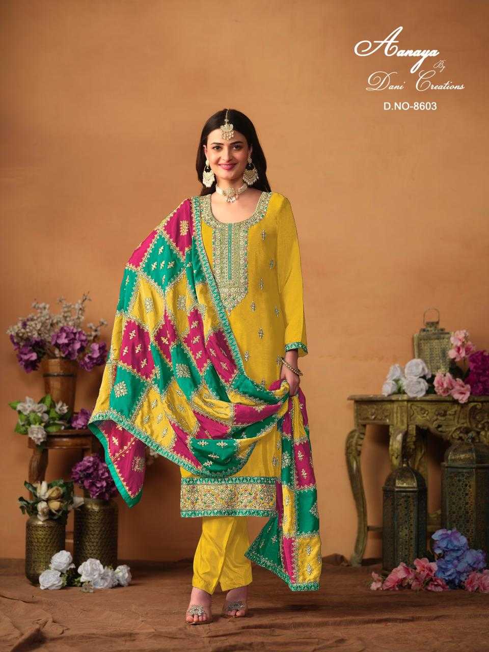 Ynf Chinon Silk KESH530 AANAYA VOL 186 Suits & Dresses Wholesale Embroidery Suits Patiala Suits Party wear suits Manufacturer- Kapda Export