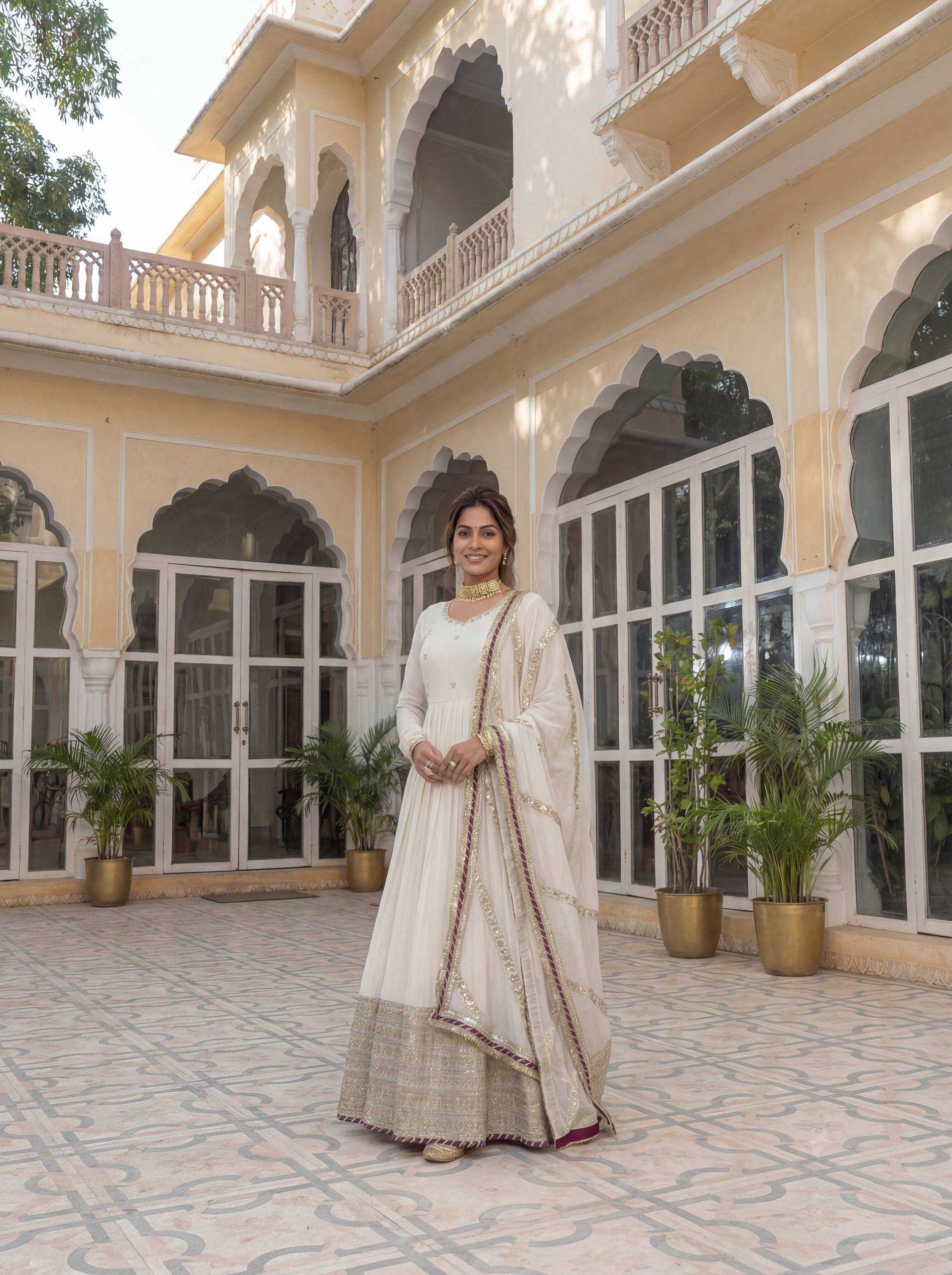 Ynf Chinon Silk KESH533 5078 Gowns Wholesale Bollywood Style Gowns Wedding Gown Party Wear Gowns Manufacturer- Kapda Export