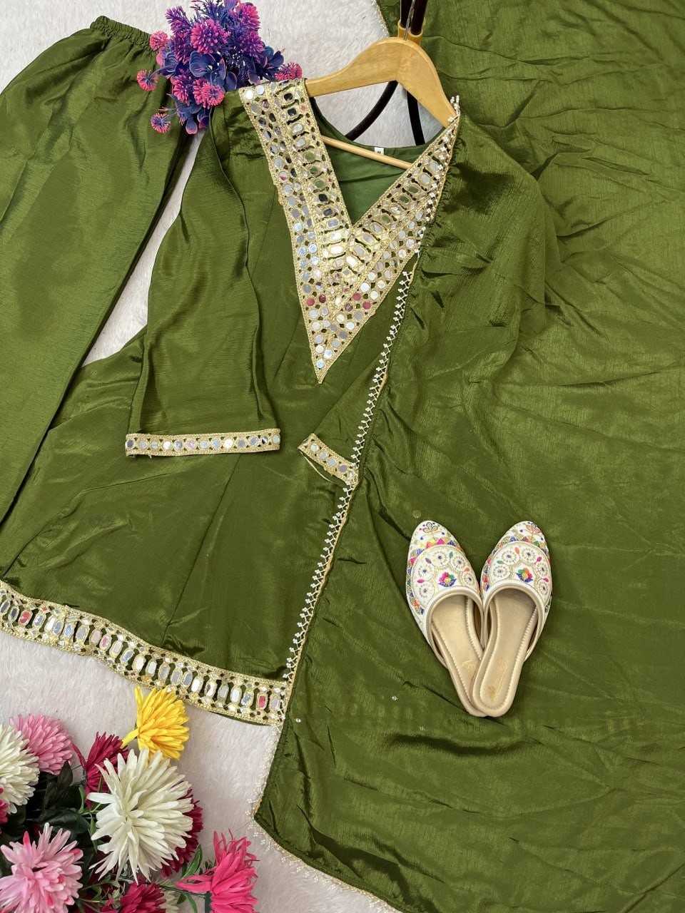 Ynf Chinon Silk RIN212 7091 Suits & Dresses Wholesale Palazzo Suit Party Wear Dresses Silk Dresses Manufacturer- Kapda Export