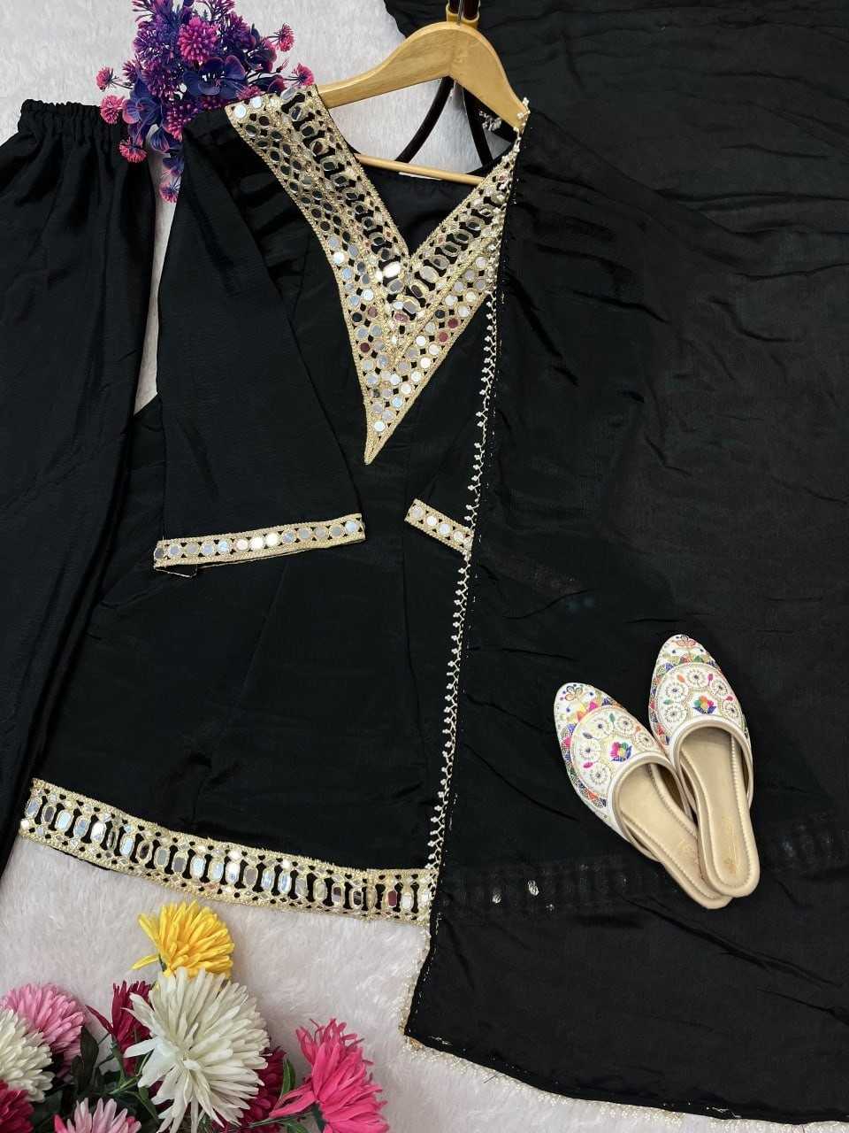 Ynf Chinon Silk RIN212 7091 Suits & Dresses Wholesale Palazzo Suit Party Wear Dresses Silk Dresses Manufacturer- Kapda Export