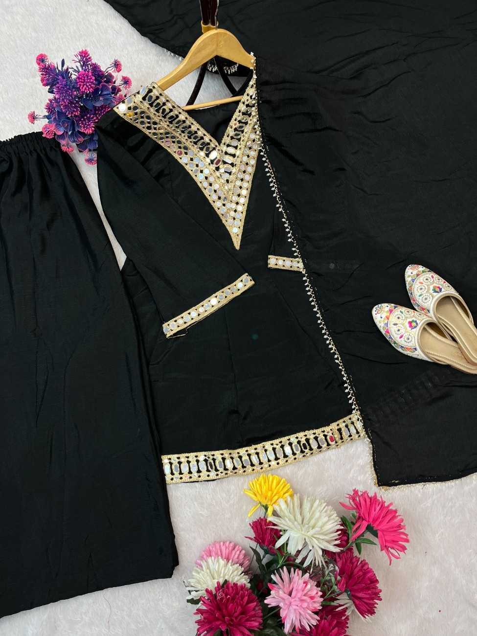 Ynf Chinon Silk RIN212 7091 Suits & Dresses Wholesale Palazzo Suit Party Wear Dresses Silk Dresses Manufacturer- Kapda Export