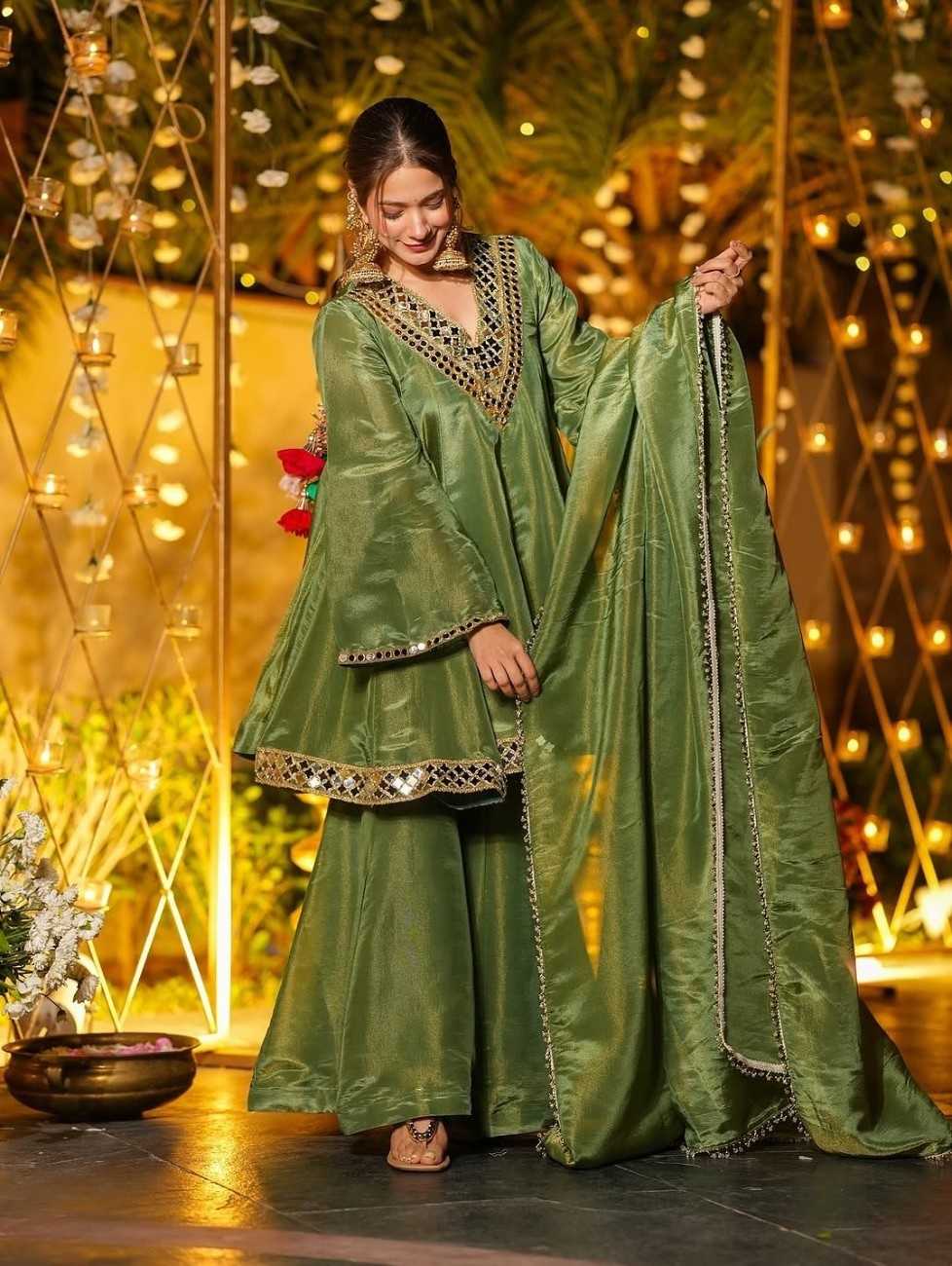 Ynf Chinon Silk RIN212 7091 Suits & Dresses Wholesale Palazzo Suit Party Wear Dresses Silk Dresses Manufacturer- Kapda Export