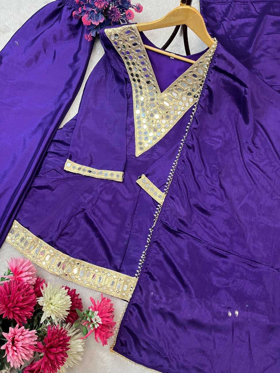 Ynf Chinon Silk RIN212 7091 Suits & Dresses Wholesale Palazzo Suit Party Wear Dresses Silk Dresses Manufacturer- Kapda Export