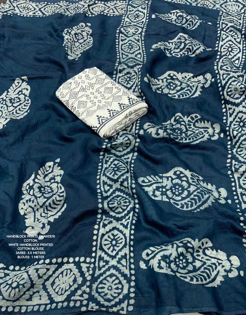 Ynf Cotton KESH433 144 Sarees Wholesale Chanderi Sarees Batik Sarees Block Print Sarees Manufacturer- Kapda Export