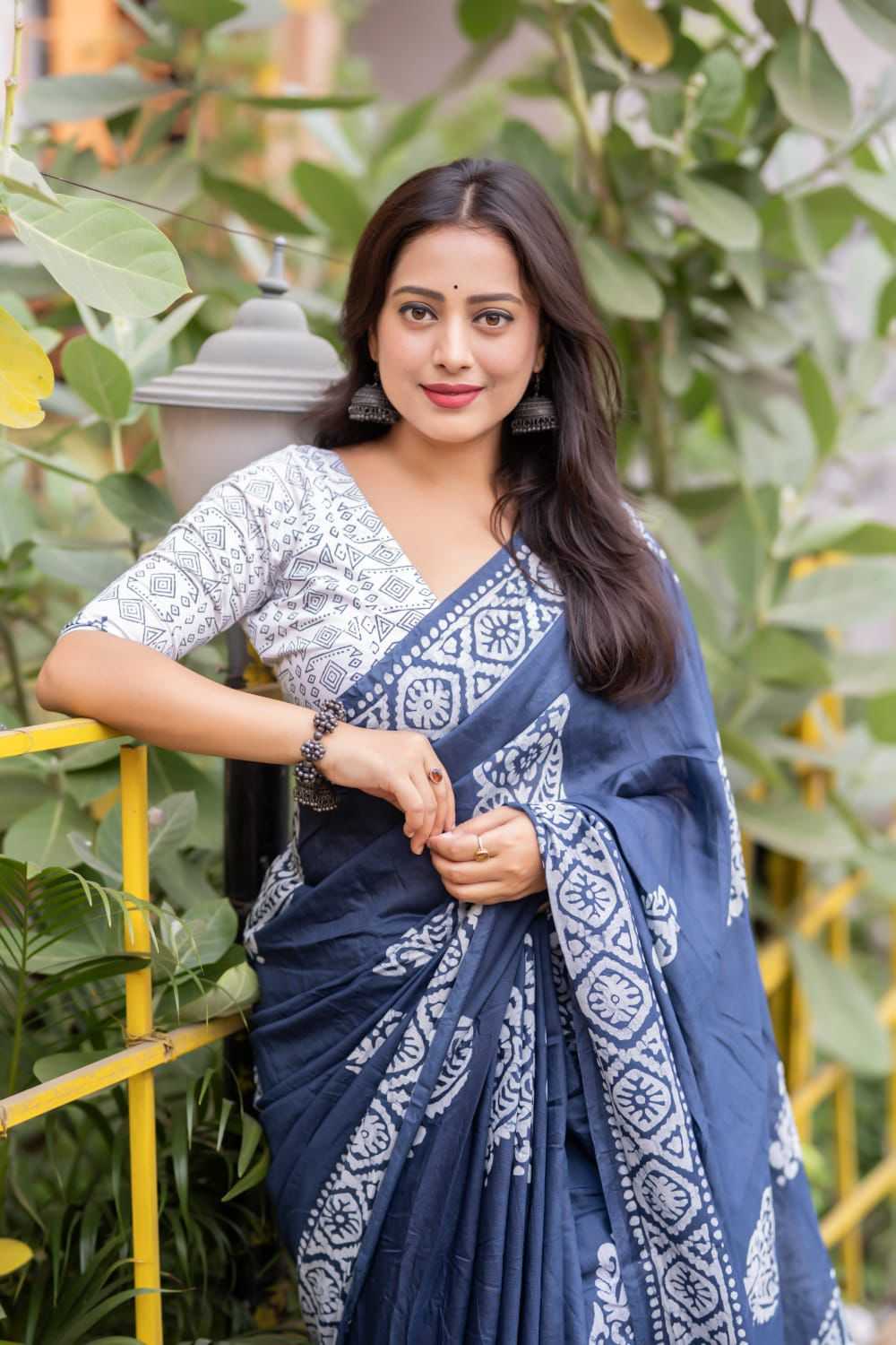 Ynf Cotton KESH433 144 Sarees Wholesale Chanderi Sarees Batik Sarees Block Print Sarees Manufacturer- Kapda Export