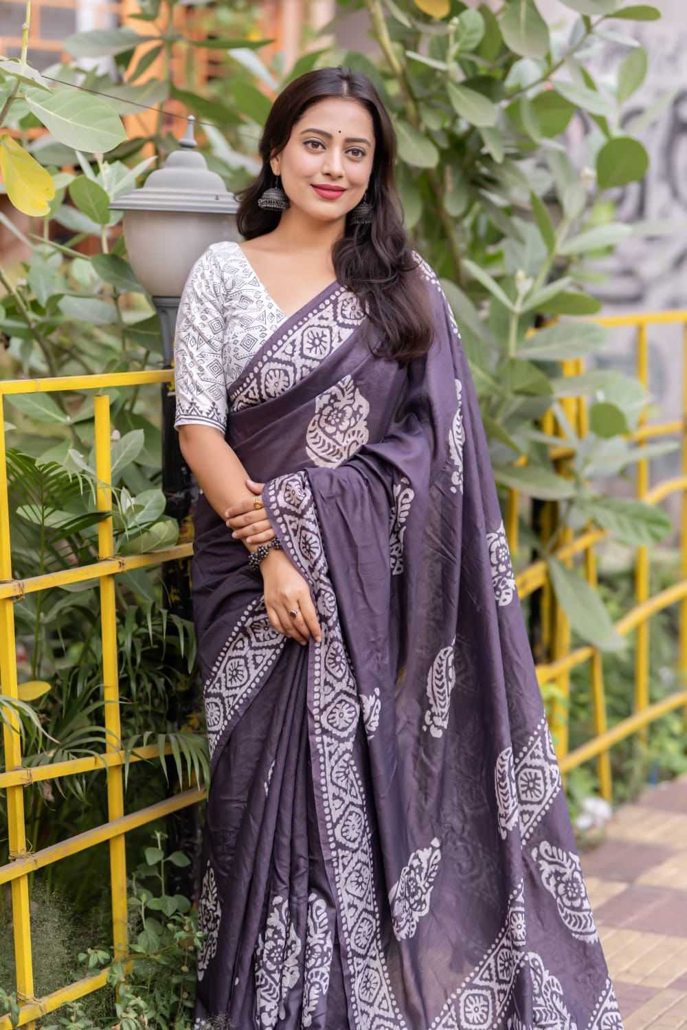 Ynf Cotton KESH433 144 Sarees Wholesale Chanderi Sarees Batik Sarees Block Print Sarees Manufacturer- Kapda Export