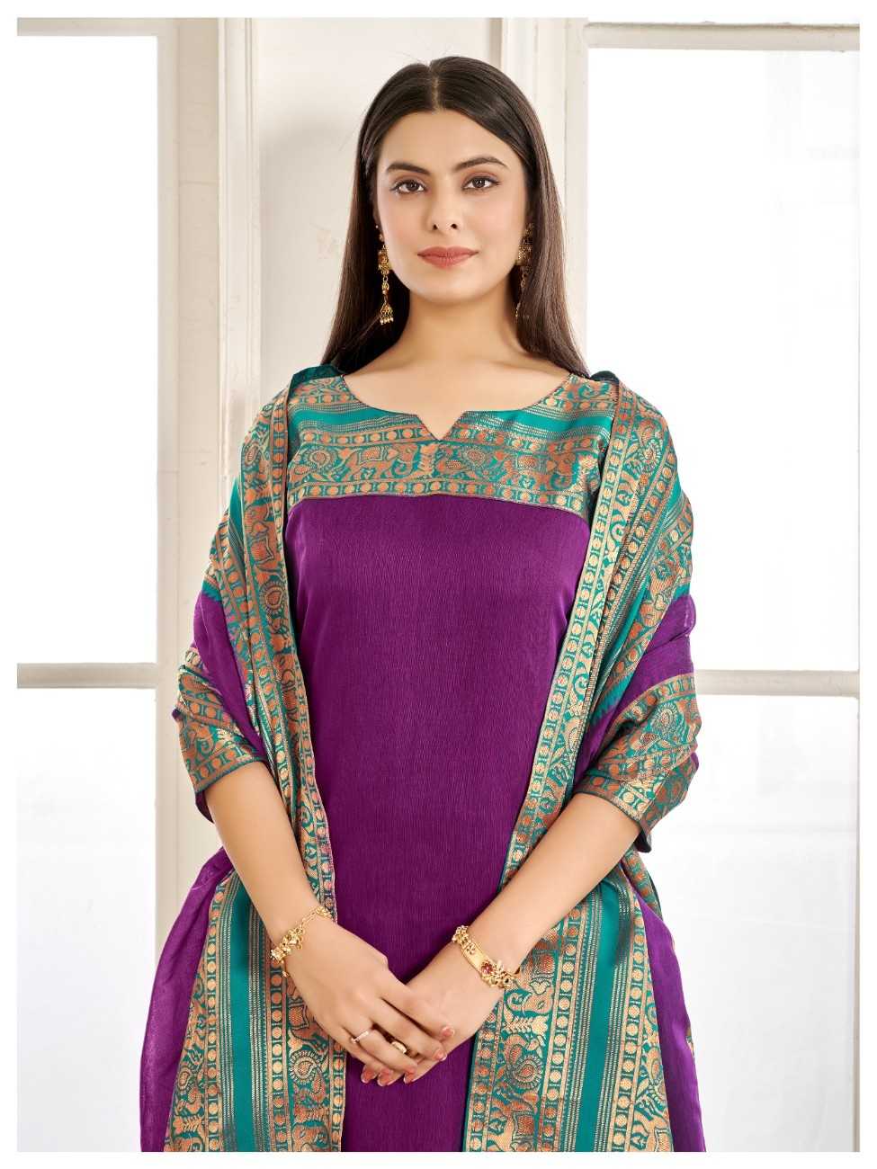 Ynf Cotton KESH545 Meera Suits & Dresses Wholesale Ladies Silk Suit Party wear suits Off-Shoulder Dresses Manufacturer- Kapda Export