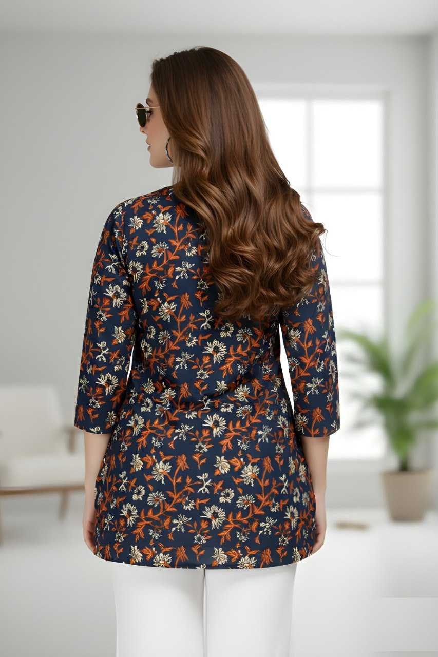 Ynf Cotton KESH559 1007 Kurti Festive Collections Wholesale Printed Kurtis Round Neck Kurtis 3/4 Sleeve Kurtis Manufacturer- Kapda Export