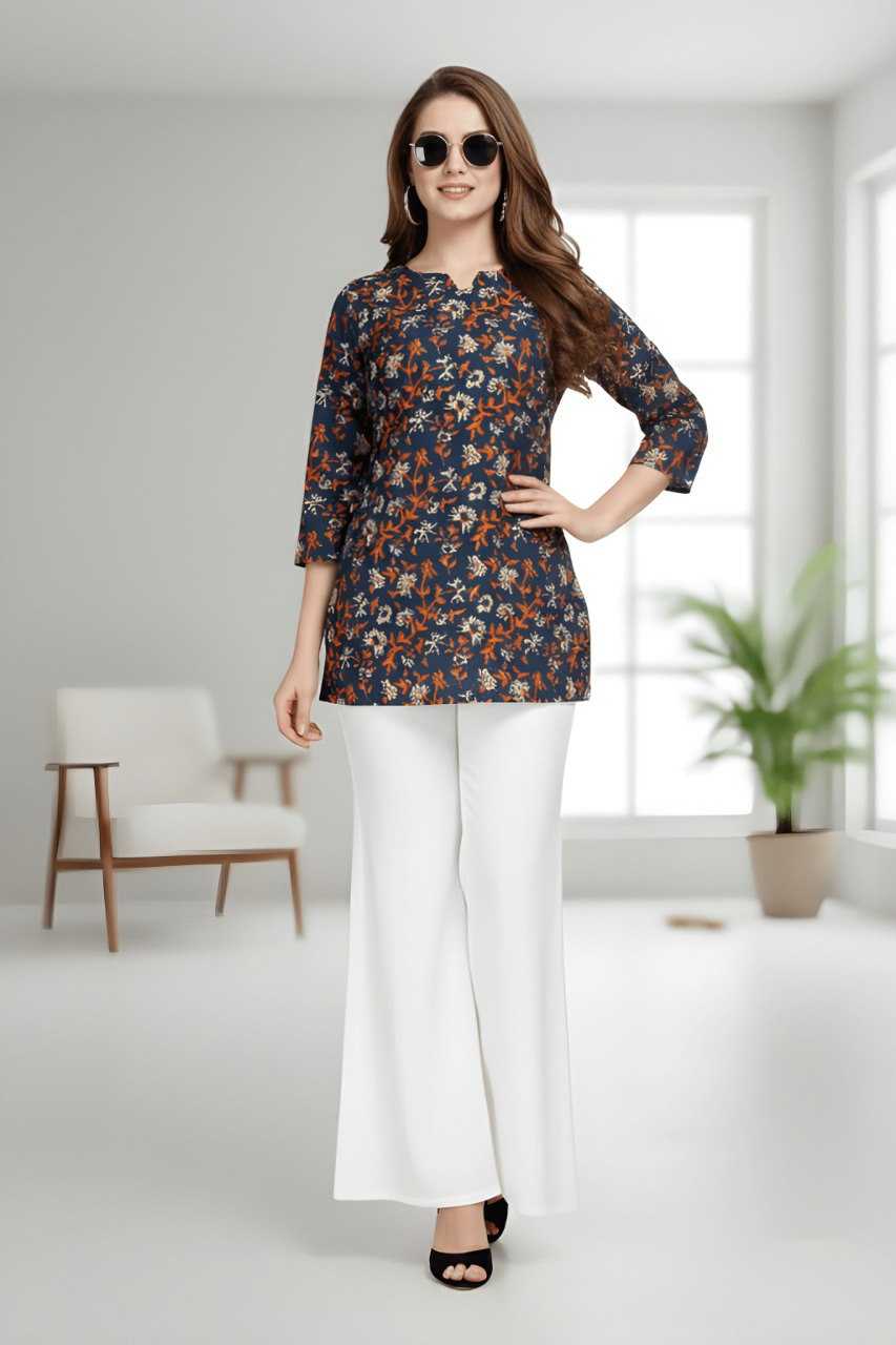 Ynf Cotton KESH559 1007 Kurti Festive Collections Wholesale Printed Kurtis Round Neck Kurtis 3/4 Sleeve Kurtis Manufacturer- Kapda Export