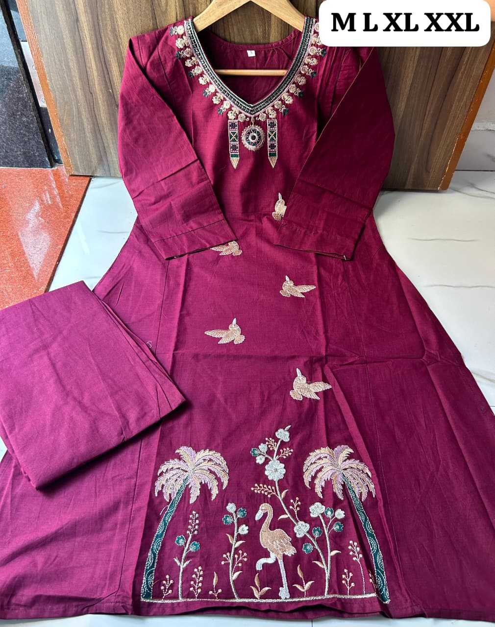 Ynf Cotton KESH594 KISAN Suits & Dresses Festive Collections Wholesale Embroidery Suits Party wear suits Straight Cut Suits Manufacturer- Kapda Export