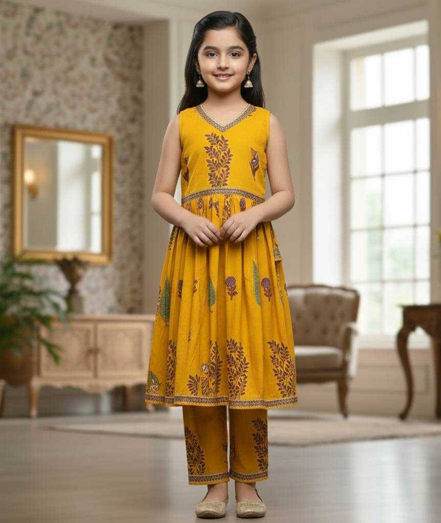 Ynf Cotton KESH642 017 Kids Wear Festive Collections Wholesale Girls Cotton Frocks Kids Festive Wear Kids Party Wear Ethnic Manufacturer- Kapda Export