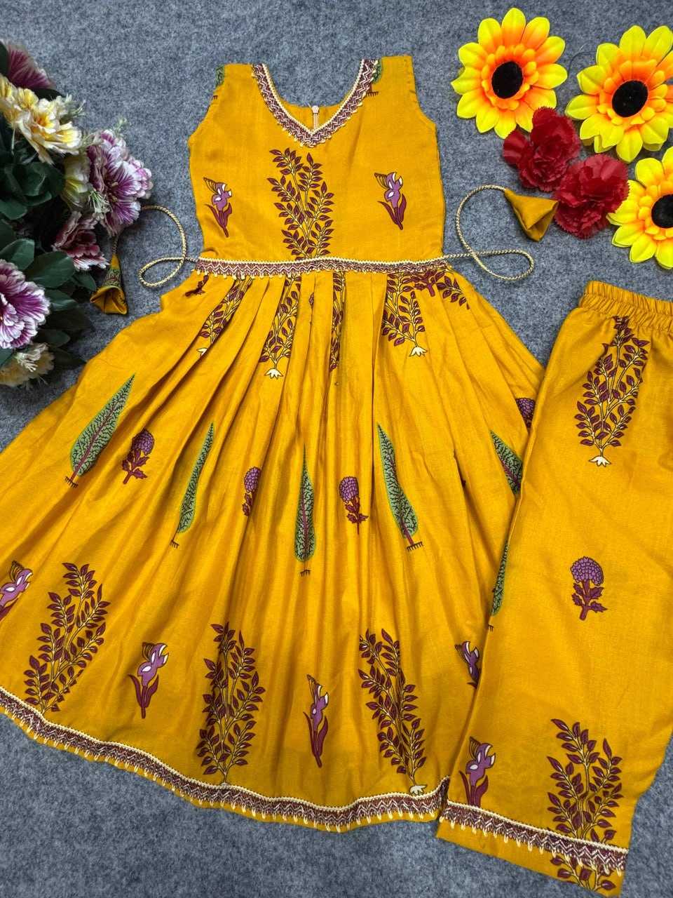 Ynf Cotton KESH642 017 Kids Wear Festive Collections Wholesale Girls Cotton Frocks Kids Festive Wear Kids Party Wear Ethnic Manufacturer- Kapda Export