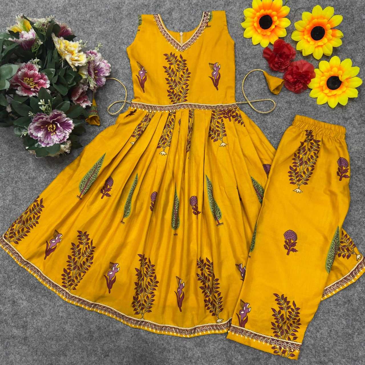 Ynf Cotton KESH642 017 Kids Wear Festive Collections Wholesale Girls Cotton Frocks Kids Festive Wear Kids Party Wear Ethnic Manufacturer- Kapda Export