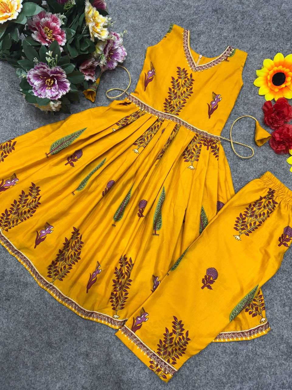 Ynf Cotton KESH642 017 Kids Wear Festive Collections Wholesale Girls Cotton Frocks Kids Festive Wear Kids Party Wear Ethnic Manufacturer- Kapda Export