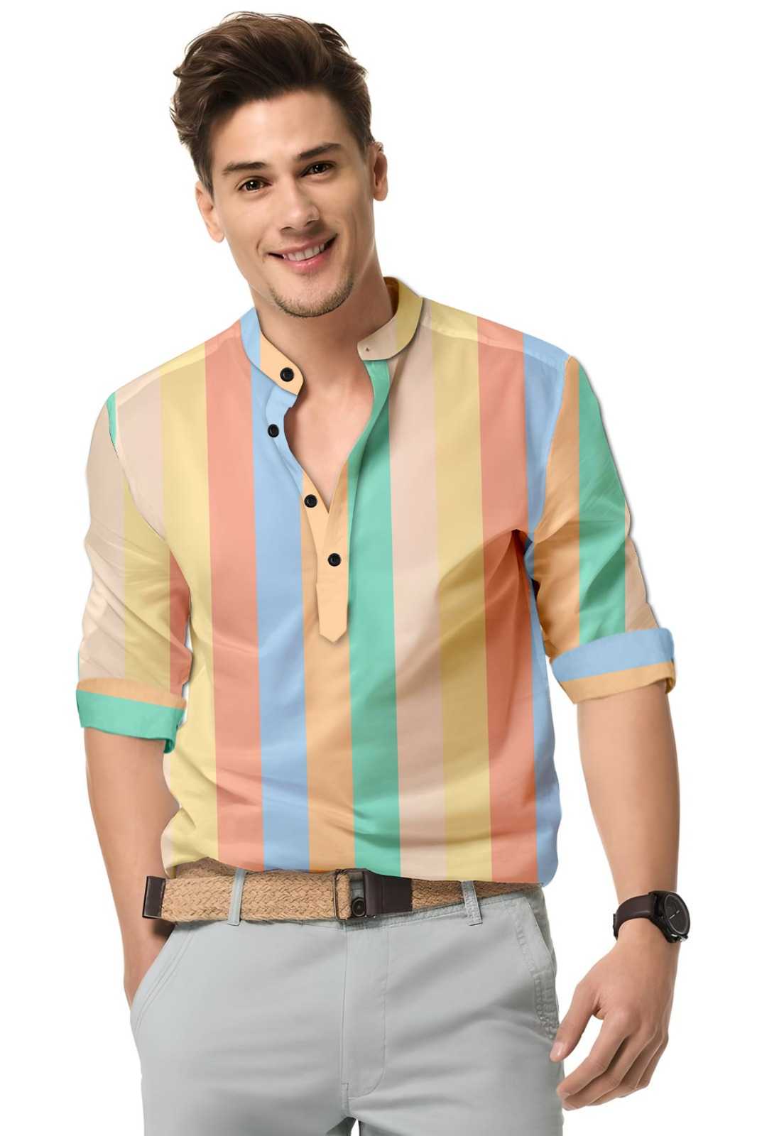 Ynf Cotton KESH662 ST116 Mens Wear Wholesale Mens Shirt Mens Printed Shirts Designer Ethnic Set Manufacturer- Kapda Export