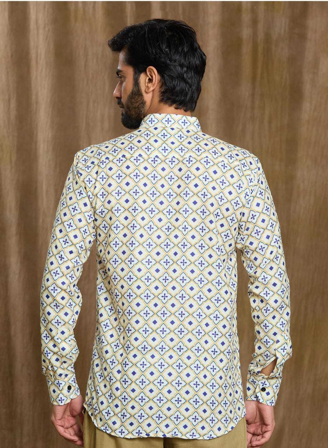 Ynf Cotton KESH662 ST90 Mens Wear Wholesale Mens Shirt Mens Printed Shirts Designer Ethnic Set Manufacturer- Kapda Export