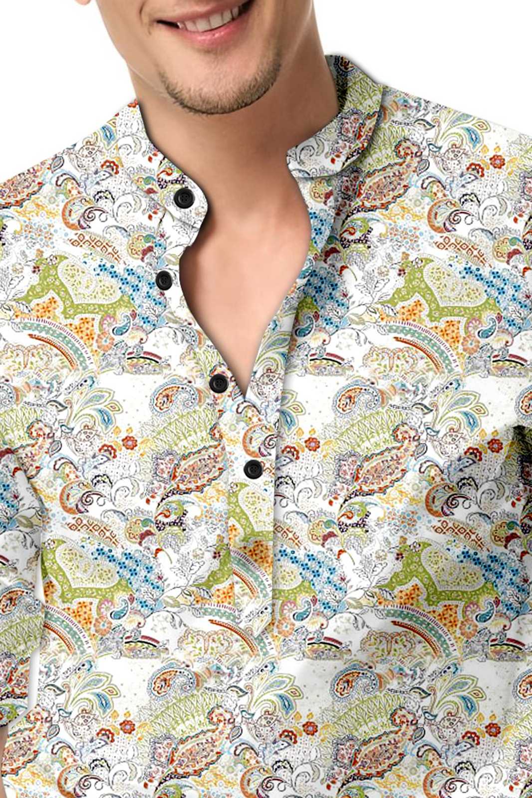 Ynf Cotton KESH662 ST93 Mens Wear Wholesale Mens Suits Casual Wear Mens Printed Shirts Manufacturer- Kapda Export