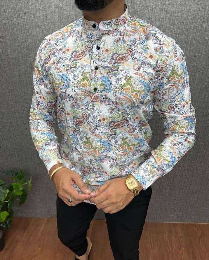 Ynf Cotton KESH662 ST93 Mens Wear Wholesale Mens Suits Casual Wear Mens Printed Shirts Manufacturer- Kapda Export