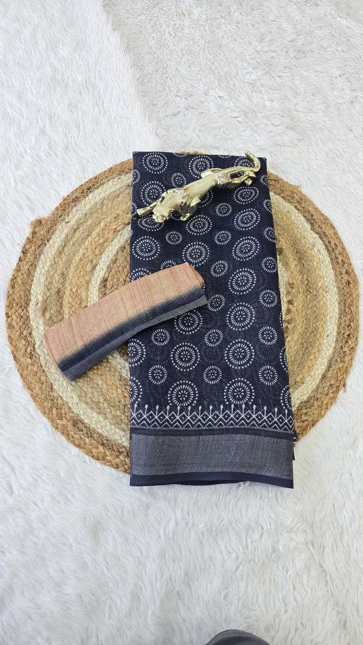 Ynf Cotton RIN207 2277 Sarees Wholesale Printed Sarees Ladies Sarees Linen Sarees Manufacturer- Kapda Export