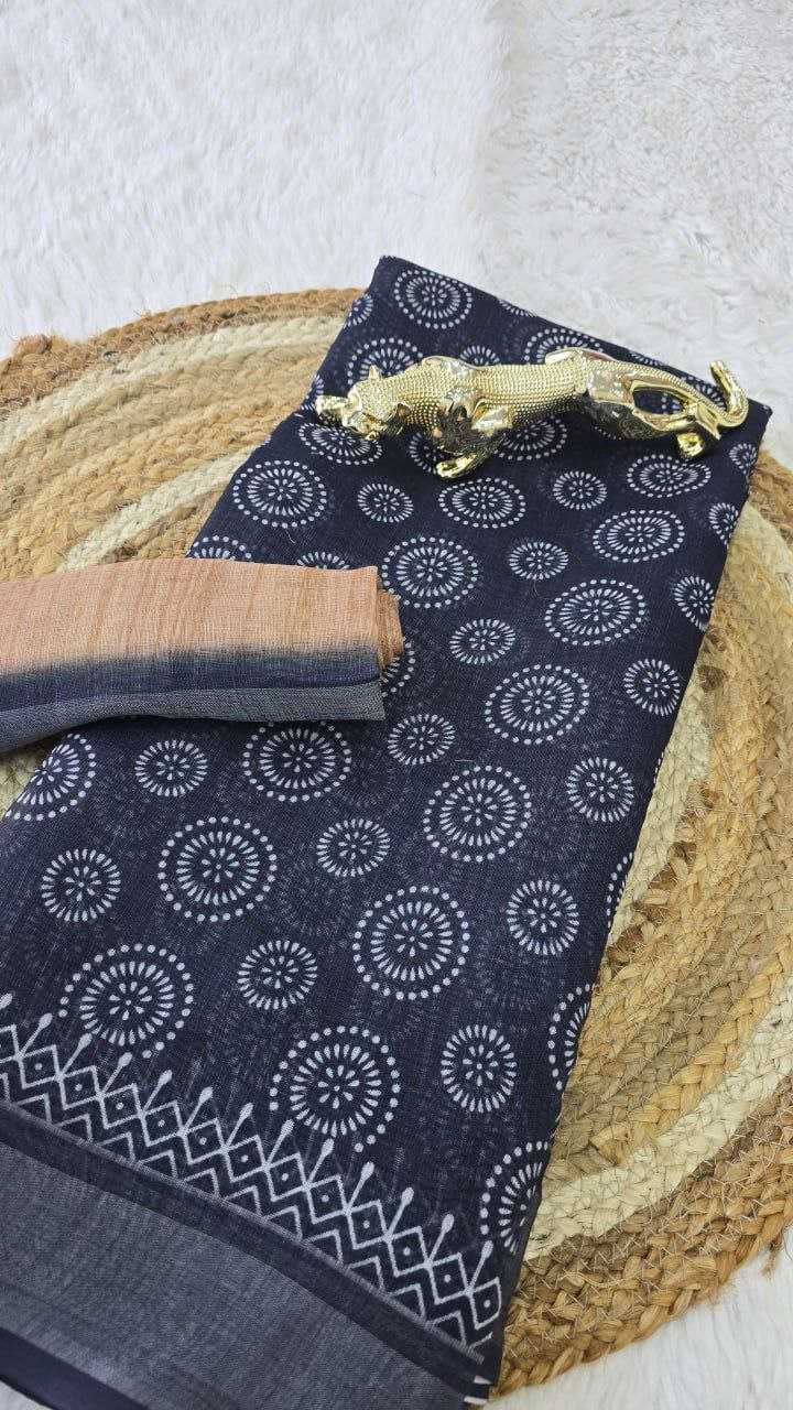 Ynf Cotton RIN207 2277 Sarees Wholesale Printed Sarees Ladies Sarees Linen Sarees Manufacturer- Kapda Export