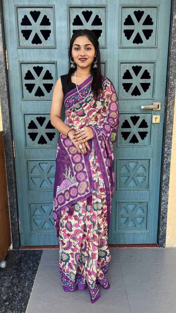 Ynf Cotton RIN207 2286 Sarees Wholesale Printed Sarees Cotton Linen Sarees Ladies Sarees Manufacturer- Kapda Export