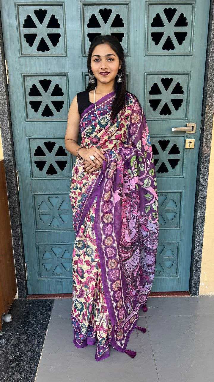 Ynf Cotton RIN207 2286 Sarees Wholesale Printed Sarees Cotton Linen Sarees Ladies Sarees Manufacturer- Kapda Export