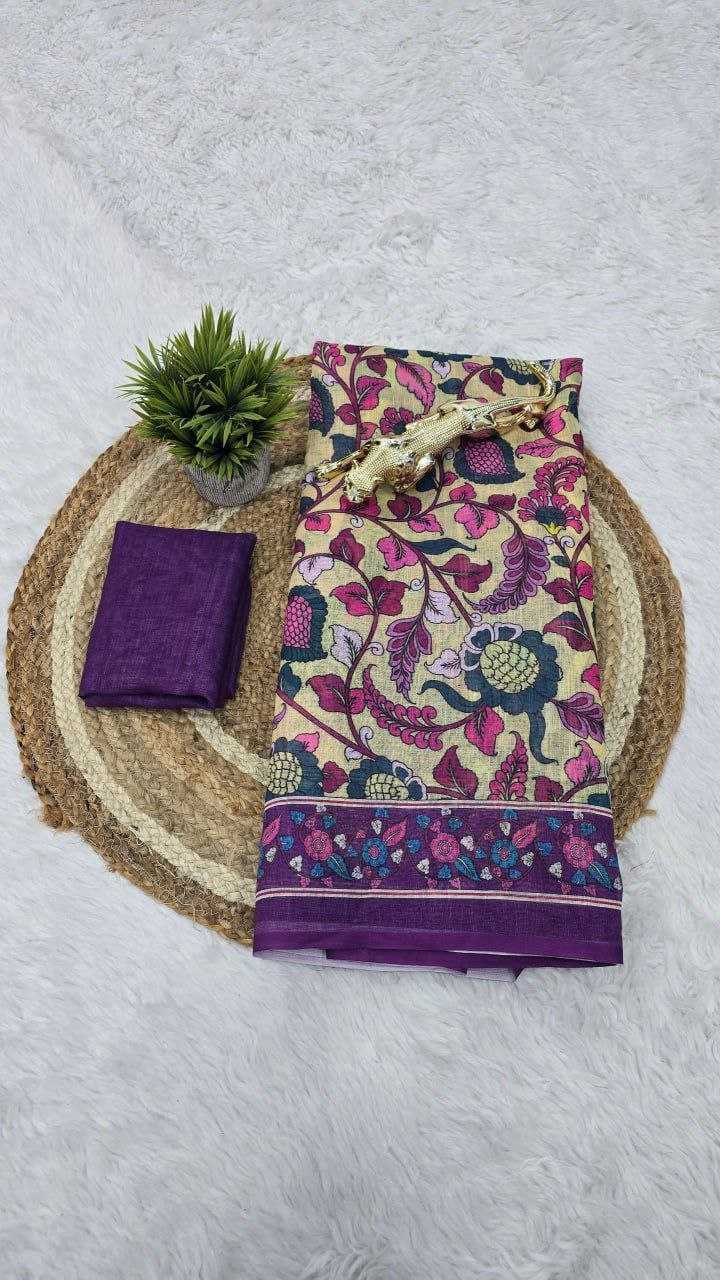 Ynf Cotton RIN207 2286 Sarees Wholesale Printed Sarees Cotton Linen Sarees Ladies Sarees Manufacturer- Kapda Export