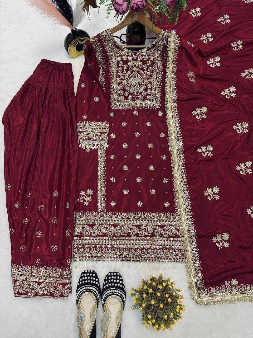 Ynf Crepe Silk KESH528 493 Suits & Dresses Festive Collections Wholesale Embroidery Suits Patiala Suits Eid Collections Manufacturer- Kapda Export