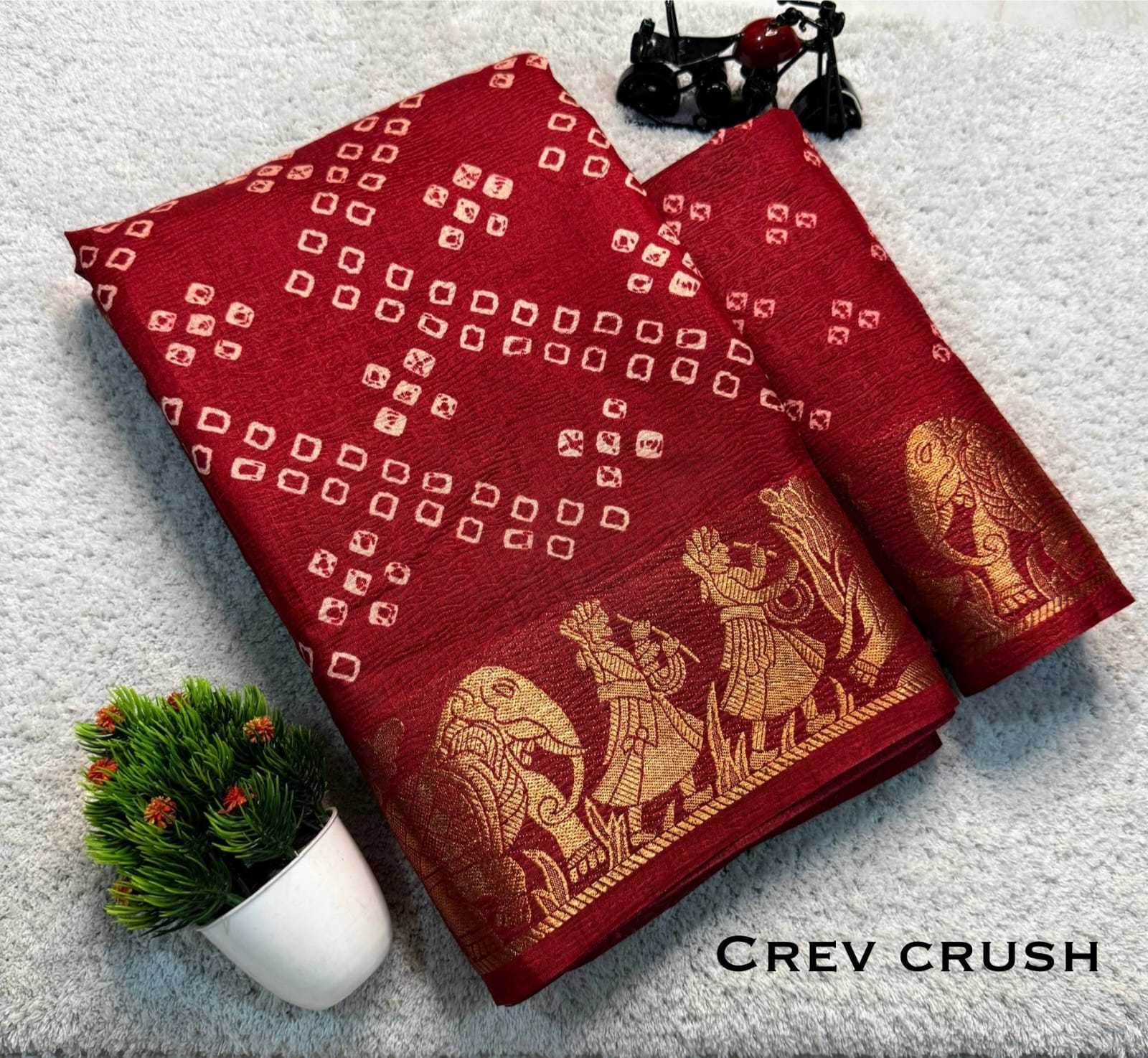 Ynf Crush Silk KESH573 MITALI Sarees Wholesale Ladies Sarees Festive Sarees Bandhani Sarees Manufacturer- Kapda Export