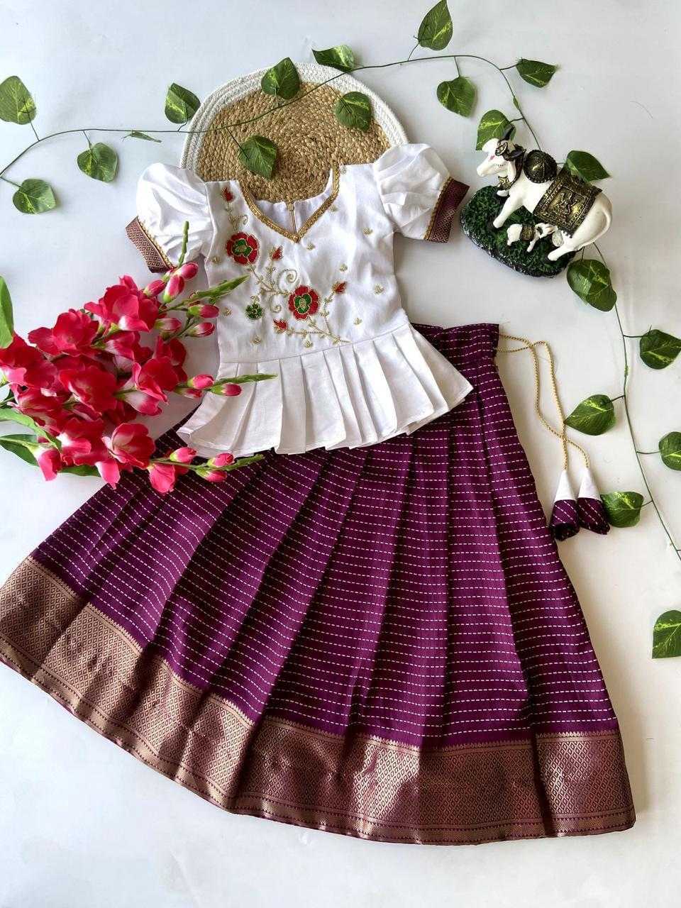 Ynf Dola Silk KESH503 7974 Kids Wear Wholesale Kids Lehenga Choli Kids Festive Wear Kids Silk Dress Manufacturer- Kapda Export