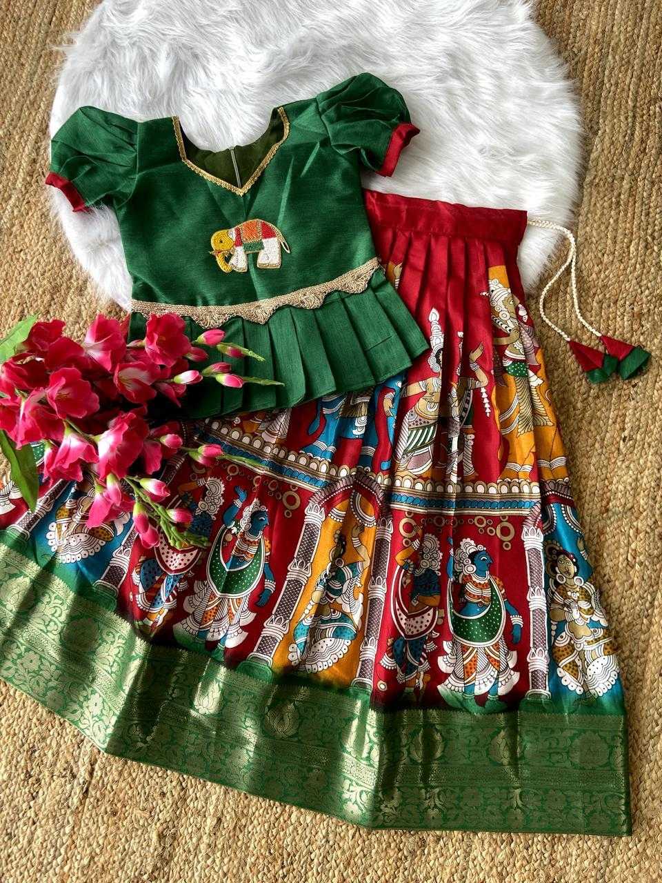 Ynf Dola Silk KESH503 8035 Kids Wear Wholesale Kids Lehenga Choli Kids Festive Wear Kids Silk Dress Manufacturer- Kapda Export