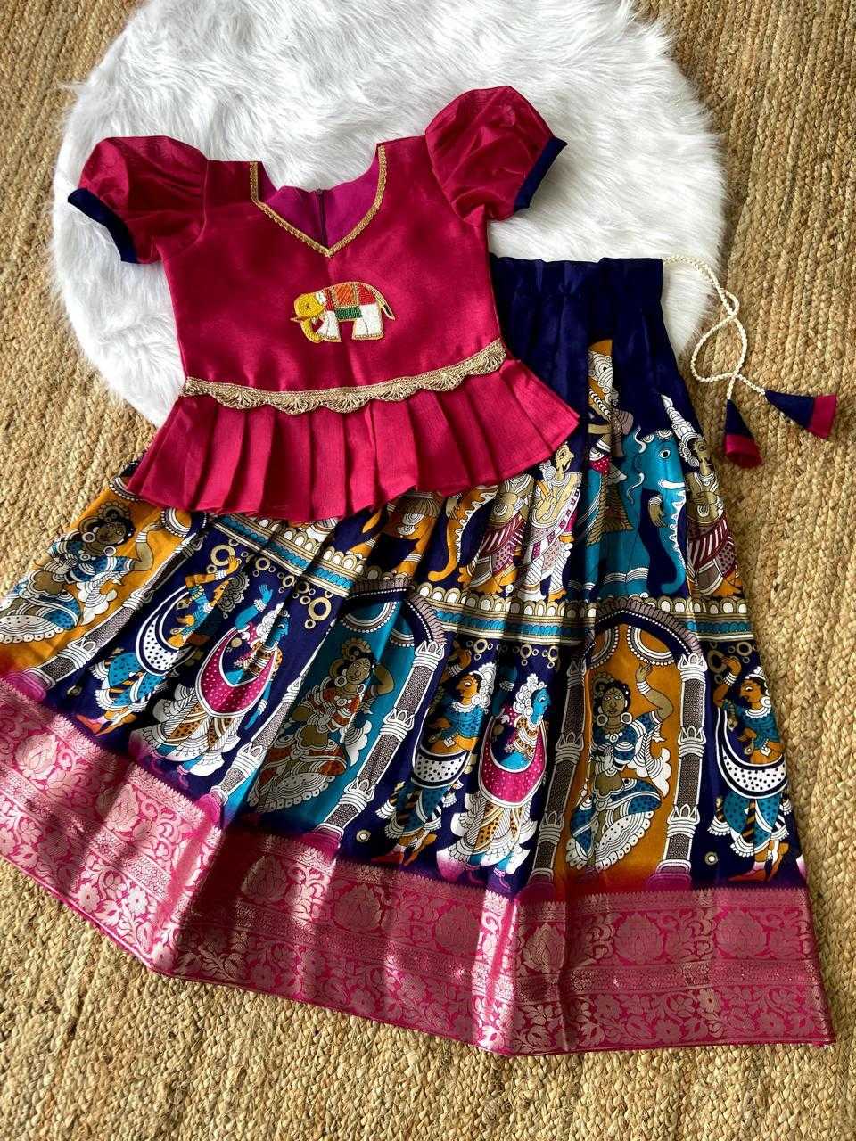 Ynf Dola Silk KESH503 8035 Kids Wear Wholesale Kids Lehenga Choli Kids Festive Wear Kids Silk Dress Manufacturer- Kapda Export