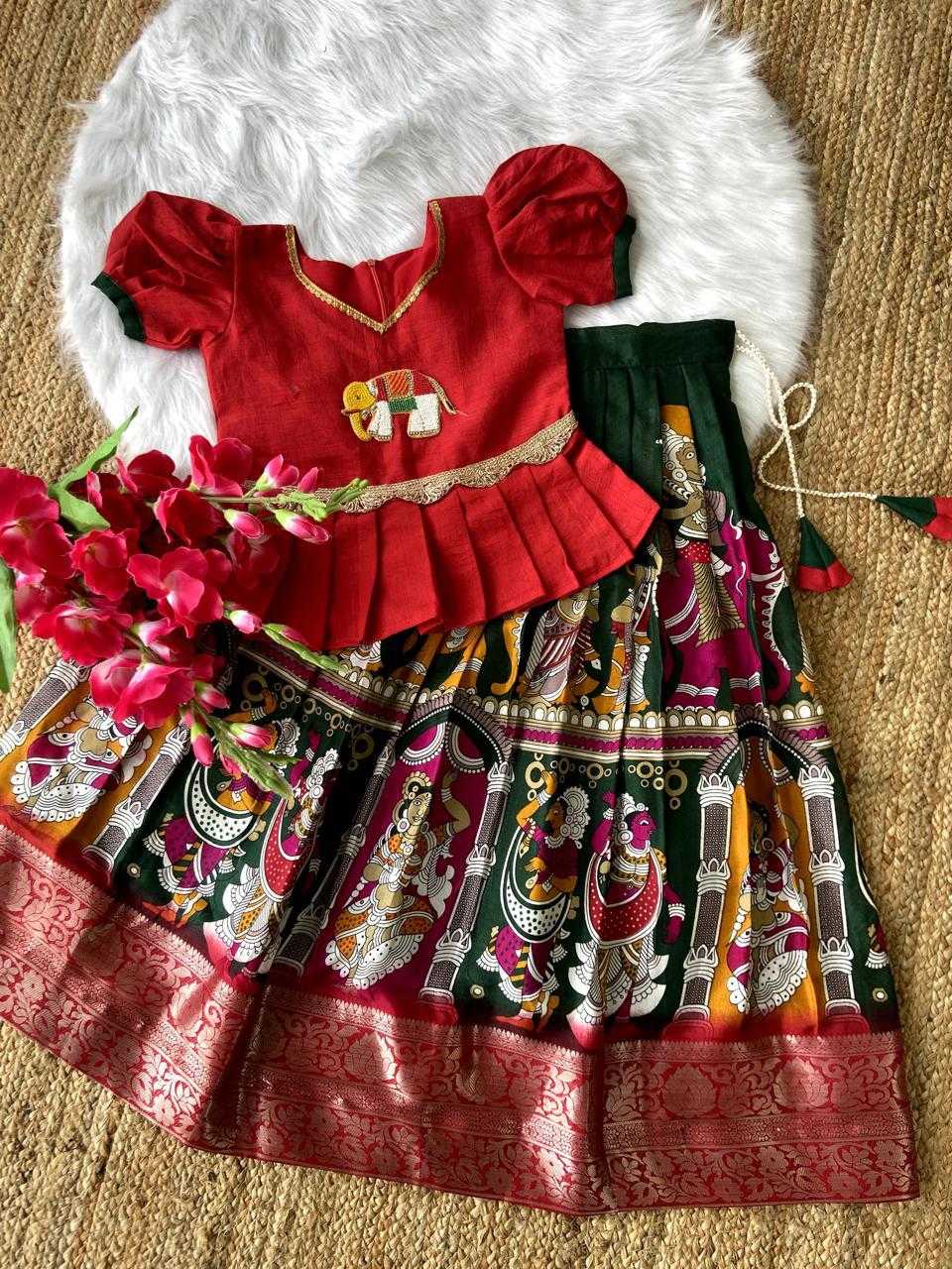 Ynf Dola Silk KESH503 8035 Kids Wear Wholesale Kids Lehenga Choli Kids Festive Wear Kids Silk Dress Manufacturer- Kapda Export
