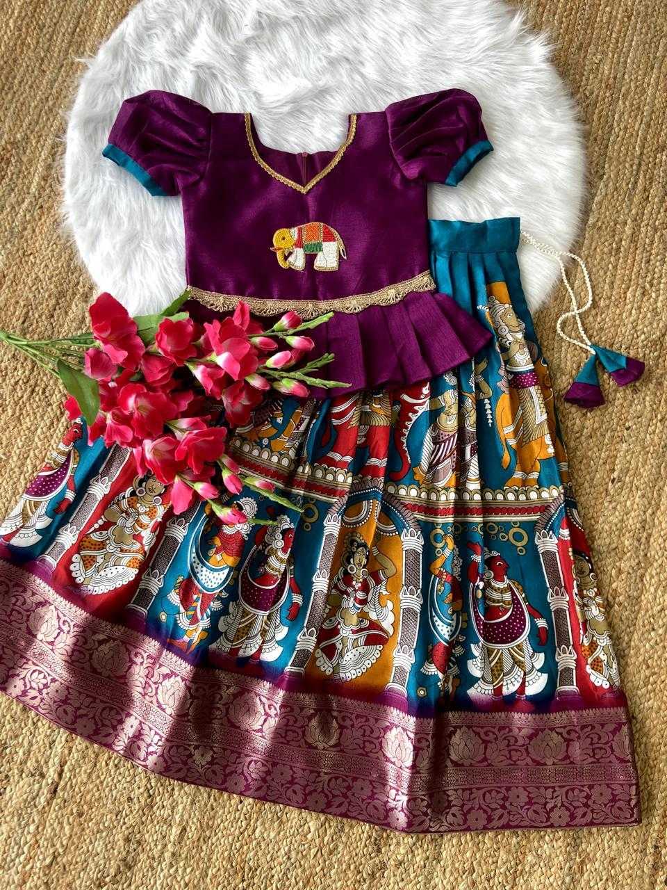 Ynf Dola Silk KESH503 8035 Kids Wear Wholesale Kids Lehenga Choli Kids Festive Wear Kids Silk Dress Manufacturer- Kapda Export