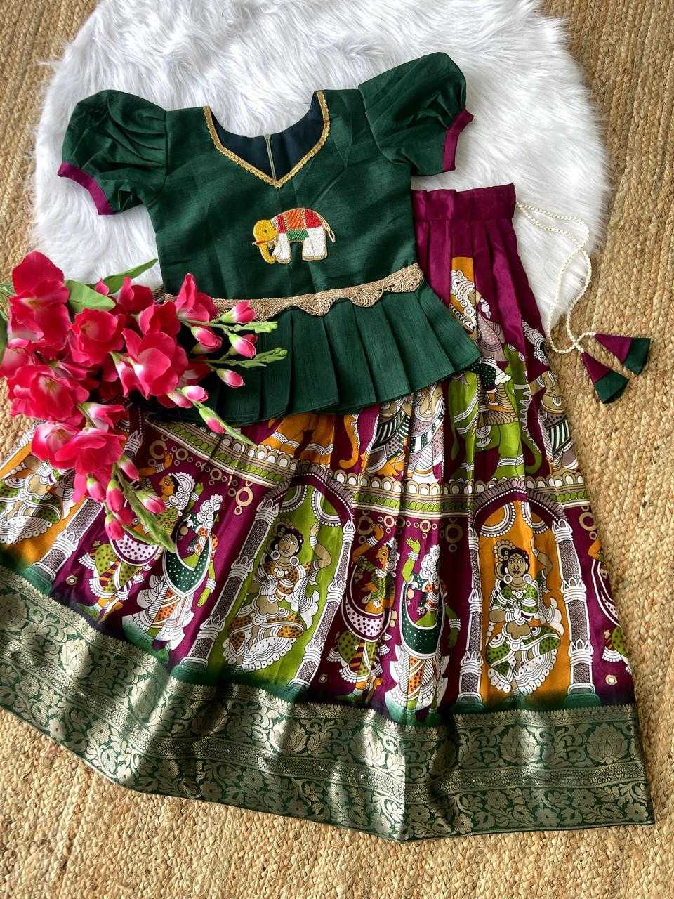 Ynf Dola Silk KESH503 8035 Kids Wear Wholesale Kids Lehenga Choli Kids Festive Wear Kids Silk Dress Manufacturer- Kapda Export